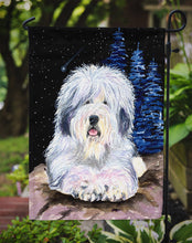 Load image into Gallery viewer, Starry Night Old English Sheepdog Garden Flag - Outdoor Decorative Yard Flag