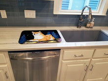 Load image into Gallery viewer, Starry Night Shiba Inu Dish Drying Mat – Absorbent, Artistic Kitchen Essentials SS8445DDM