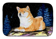 Load image into Gallery viewer, Starry Night Shiba Inu Dish Drying Mat – Absorbent, Artistic Kitchen Essentials SS8445DDM