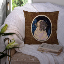 Load image into Gallery viewer, Starry Night Mastiff Throw Pillow - 14x14 Decorative Pillow – Art for Your Home &amp; Patio