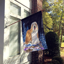 Load image into Gallery viewer, Starry Night Bearded Collie Flag Canvas House Size