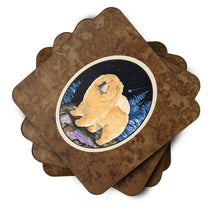 Load image into Gallery viewer, Starry Night Chow Chow Coasters - Set of 4 Lightweight Foam, Absorbent Drink Coasters