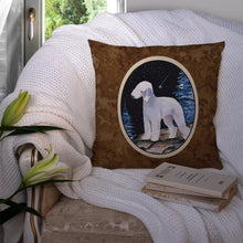 Load image into Gallery viewer, Starry Night Bedlington Terrier Throw Pillow - 14x14 Decorative Pillow – Art for Your Home &amp; Patio