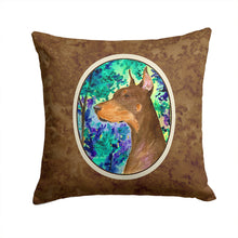 Load image into Gallery viewer, Doberman Throw Pillow - 14x14 Decorative Pillow – Art for Your Home &amp; Patio