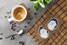 Load image into Gallery viewer, Starry Night Maltese Coasters - Set of 4 Lightweight Foam, Absorbent Drink Coasters