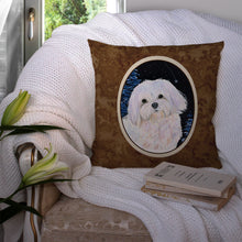 Load image into Gallery viewer, Starry Night Maltese Throw Pillow - 14x14 Decorative Pillow – Art for Your Home &amp; Patio