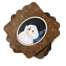 Load image into Gallery viewer, Starry Night Maltese Coasters - Set of 4 Lightweight Foam, Absorbent Drink Coasters