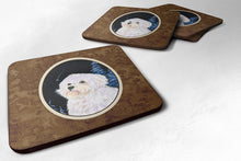 Load image into Gallery viewer, Starry Night Maltese Coasters - Set of 4 Lightweight Foam, Absorbent Drink Coasters