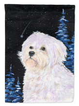 Load image into Gallery viewer, Starry Night Maltese Garden Flag - Outdoor Decorative Yard Flag