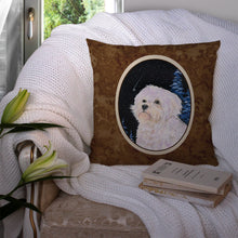 Load image into Gallery viewer, Starry Night Maltese Throw Pillow - 14x14 Decorative Pillow – Art for Your Home &amp; Patio