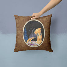 Load image into Gallery viewer, Starry Night Welsh Terrier Throw Pillow - 14x14 Decorative Pillow – Art for Your Home &amp; Patio