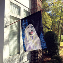 Load image into Gallery viewer, Starry Night Great Pyrenees Flag Canvas House Size