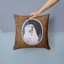 Load image into Gallery viewer, Starry Night Great Pyrenees Throw Pillow - 14x14 Decorative Pillow – Art for Your Home &amp; Patio