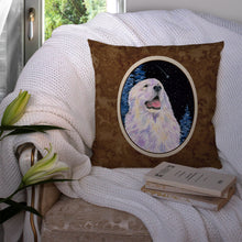 Load image into Gallery viewer, Starry Night Great Pyrenees Throw Pillow - 14x14 Decorative Pillow – Art for Your Home &amp; Patio
