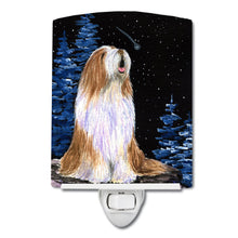 Load image into Gallery viewer, Starry Night Bearded Collie Ceramic Night Light SS8467CNL