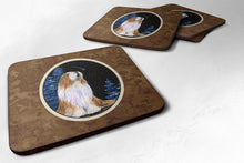 Load image into Gallery viewer, Starry Night Bearded Collie Coasters - Set of 4 Lightweight Foam, Absorbent Drink Coasters