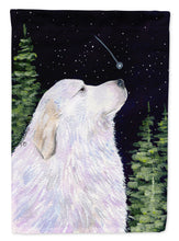 Load image into Gallery viewer, Starry Night Great Pyrenees Flag Canvas House Size