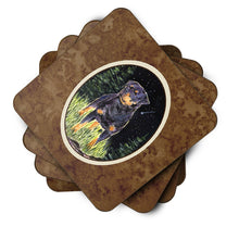 Load image into Gallery viewer, Starry Night Rottweiler Coasters - Set of 4 Lightweight Foam, Absorbent Drink Coasters
