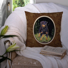 Load image into Gallery viewer, Starry Night Rottweiler Throw Pillow - 14x14 Decorative Pillow – Art for Your Home &amp; Patio