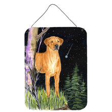 Load image into Gallery viewer, Starry Night Rhodesian Ridgeback Aluminium Metal Wall or Door Hanging Prints