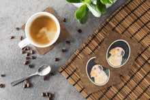 Load image into Gallery viewer, Starry Night Golden Retriever Coasters - Set of 4 Lightweight Foam, Absorbent Drink Coasters
