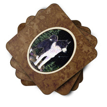 Load image into Gallery viewer, Starry Night Karelian Bear Dog Coasters - Set of 4 Lightweight Foam, Absorbent Drink Coasters
