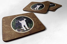 Load image into Gallery viewer, Starry Night Karelian Bear Dog Coasters - Set of 4 Lightweight Foam, Absorbent Drink Coasters