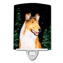 Load image into Gallery viewer, Starry Night Collie Smooth Ceramic Night Light SS8484CNL