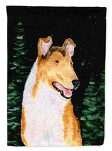 Load image into Gallery viewer, Starry Night Collie Smooth Garden Flag - Outdoor Decorative Yard Flag