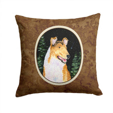 Load image into Gallery viewer, Starry Night Collie Smooth Throw Pillow - 14x14 Decorative Pillow – Art for Your Home &amp; Patio SS8484PW1414