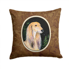 Load image into Gallery viewer, Starry Night Saluki Throw Pillow - 14x14 Decorative Pillow – Art for Your Home &amp; Patio