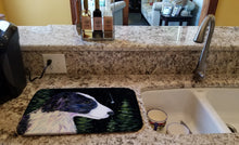 Load image into Gallery viewer, Starry Night Border Collie Dish Drying Mat – Absorbent, Artistic Kitchen Essentials SS8490DDM