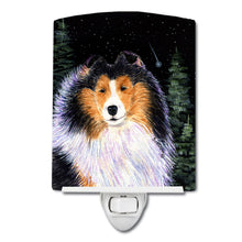 Load image into Gallery viewer, Starry Night Collie Ceramic Night Light SS8491CNL