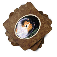 Load image into Gallery viewer, Starry Night Collie Coasters - Set of 4 Lightweight Foam, Absorbent Drink Coasters