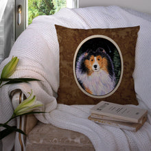 Load image into Gallery viewer, Starry Night Collie Throw Pillow - 14x14 Decorative Pillow – Art for Your Home &amp; Patio