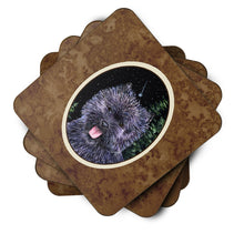 Load image into Gallery viewer, Starry Night Cairn Terrier Coasters - Set of 4 Lightweight Foam, Absorbent Drink Coasters