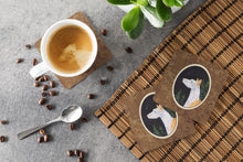 Load image into Gallery viewer, Starry Night Ibizan Hound Coasters - Set of 4 Lightweight Foam, Absorbent Drink Coasters
