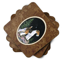 Load image into Gallery viewer, Starry Night Fox Terrier Coasters - Set of 4 Lightweight Foam, Absorbent Drink Coasters