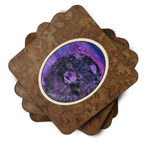 Load image into Gallery viewer, Starry Night Pomeranian Coasters - Set of 4 Lightweight Foam, Absorbent Drink Coasters