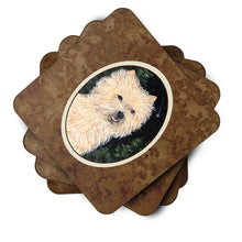 Load image into Gallery viewer, Starry Night Cairn Terrier Coasters - Set of 4 Lightweight Foam, Absorbent Drink Coasters