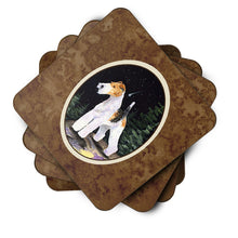 Load image into Gallery viewer, Starry Night Fox Terrier Coasters - Set of 4 Lightweight Foam, Absorbent Drink Coasters