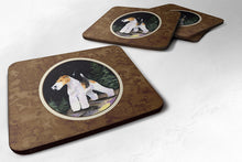 Load image into Gallery viewer, Starry Night Fox Terrier Coasters - Set of 4 Lightweight Foam, Absorbent Drink Coasters