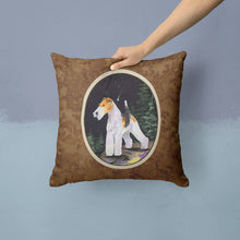 Load image into Gallery viewer, Starry Night Fox Terrier Throw Pillow - 14x14 Decorative Pillow – Art for Your Home &amp; Patio