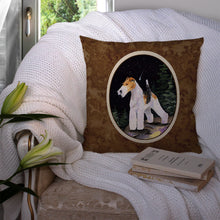 Load image into Gallery viewer, Starry Night Fox Terrier Throw Pillow - 14x14 Decorative Pillow – Art for Your Home &amp; Patio