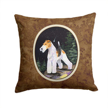 Load image into Gallery viewer, Starry Night Fox Terrier Throw Pillow - 14x14 Decorative Pillow – Art for Your Home &amp; Patio