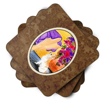 Load image into Gallery viewer, Lady with her Chihuahua Coasters - Set of 4 Lightweight Foam, Absorbent Drink Coasters