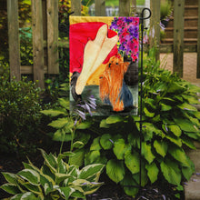 Load image into Gallery viewer, Lady with her Yorkie Garden Flag - Outdoor Decorative Yard Flag