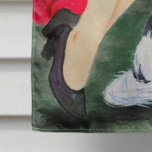 Load image into Gallery viewer, Lady with her Papillon Flag Canvas House Size