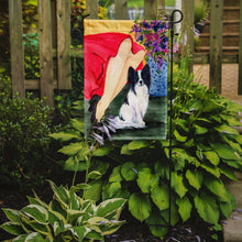 Load image into Gallery viewer, Lady with her Papillon Garden Flag - Outdoor Decorative Yard Flag
