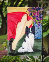 Load image into Gallery viewer, Lady with her Papillon Garden Flag - Outdoor Decorative Yard Flag